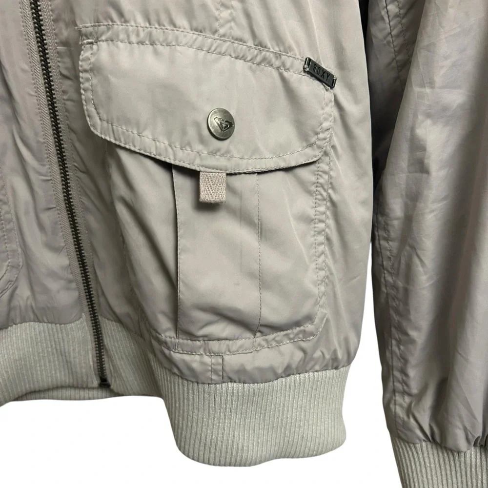 Roxy Gray Bomber Jacket - Picture 5 of 9